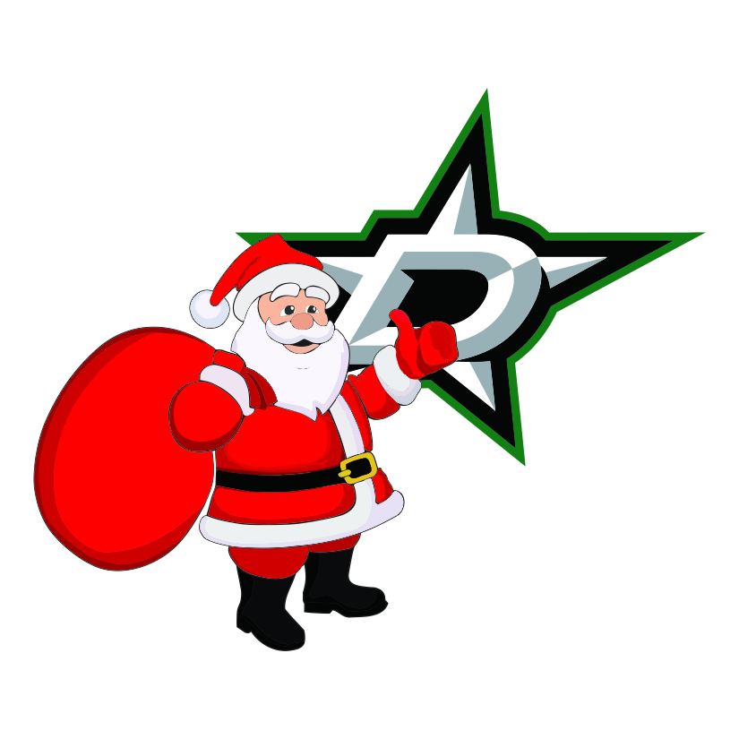 Dallas Stars Santa Claus Logo vinyl decal